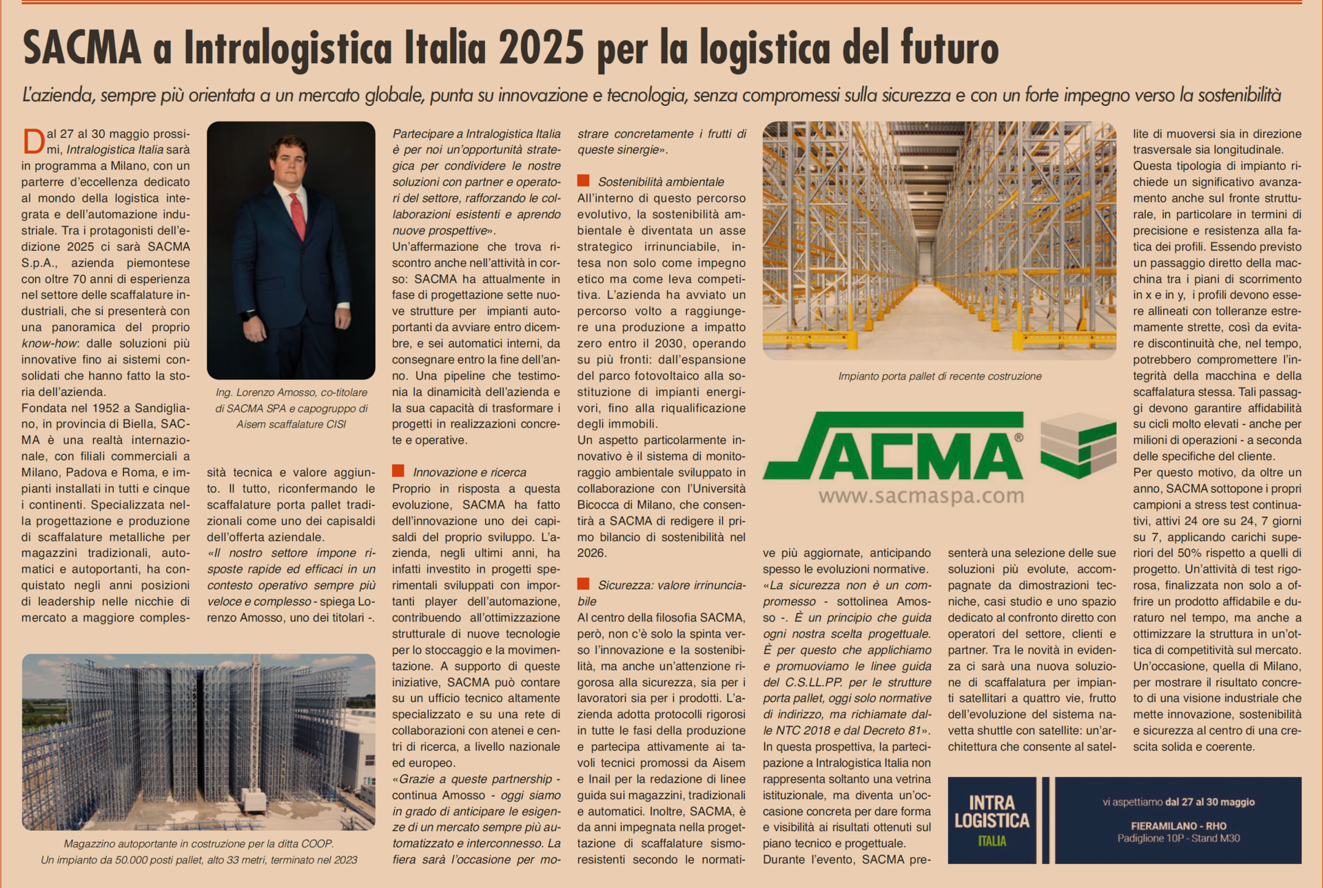   Sacma a Intralogistica 2025  